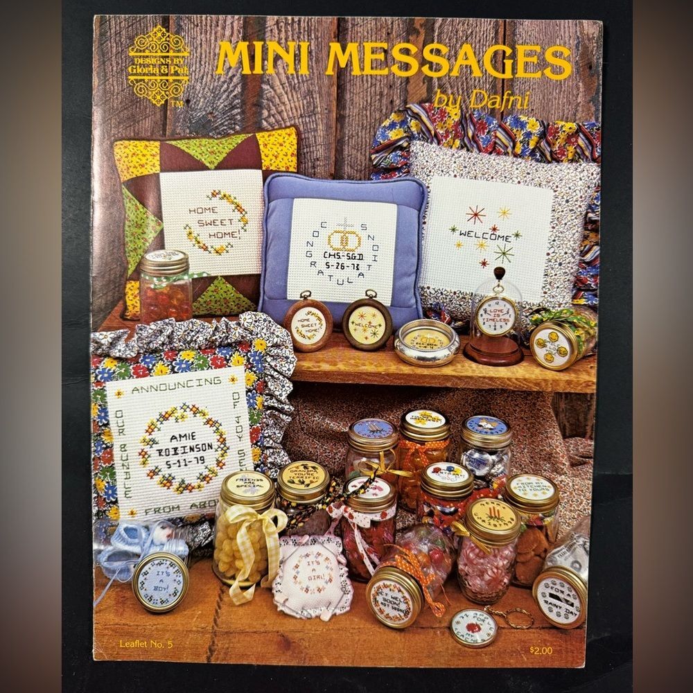 HAND CRAFTED Vintage 1979 Mini Messages by Dafni Leaflet No. 5
